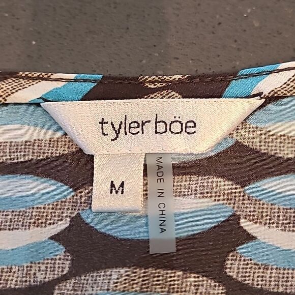 tyler Boe sz M tunic top 100% silk - Picture 6 of 9